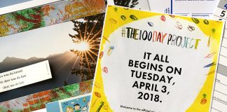 #The100DayProject: preparing, postcards, links, and some advice