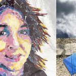 40/100 days, a collage-portrait, looking down/up, on photography, and mixed realities